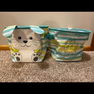 Thirty One Hippity Hop Mini Storage Bin with “H”